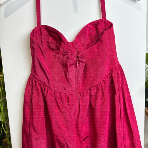 Rebecca‎ Taylor Hot Pink Rose Halter Dress Size 4 - Picture 5 of 5